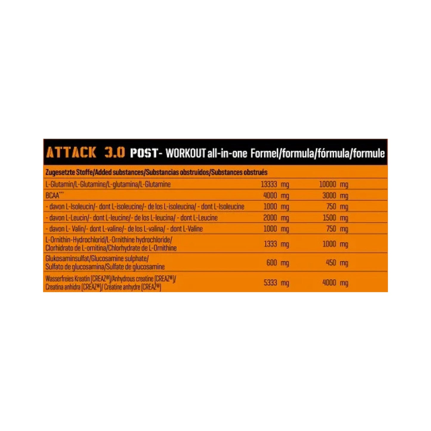 Body Attack POST ATTACK 3.0 900g