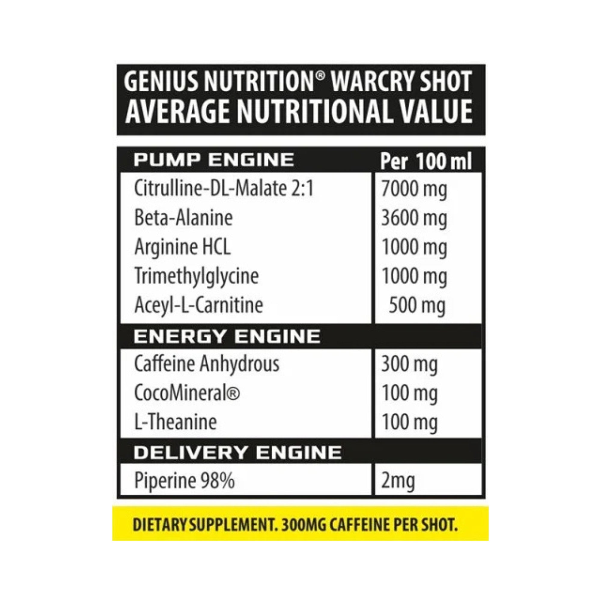 Genius Nutrition - Warcry Liquid Shot Cola (12x100ml)