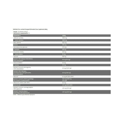 FA Nutrition Napalm PreContest PUMPED STIMFREE - 350g