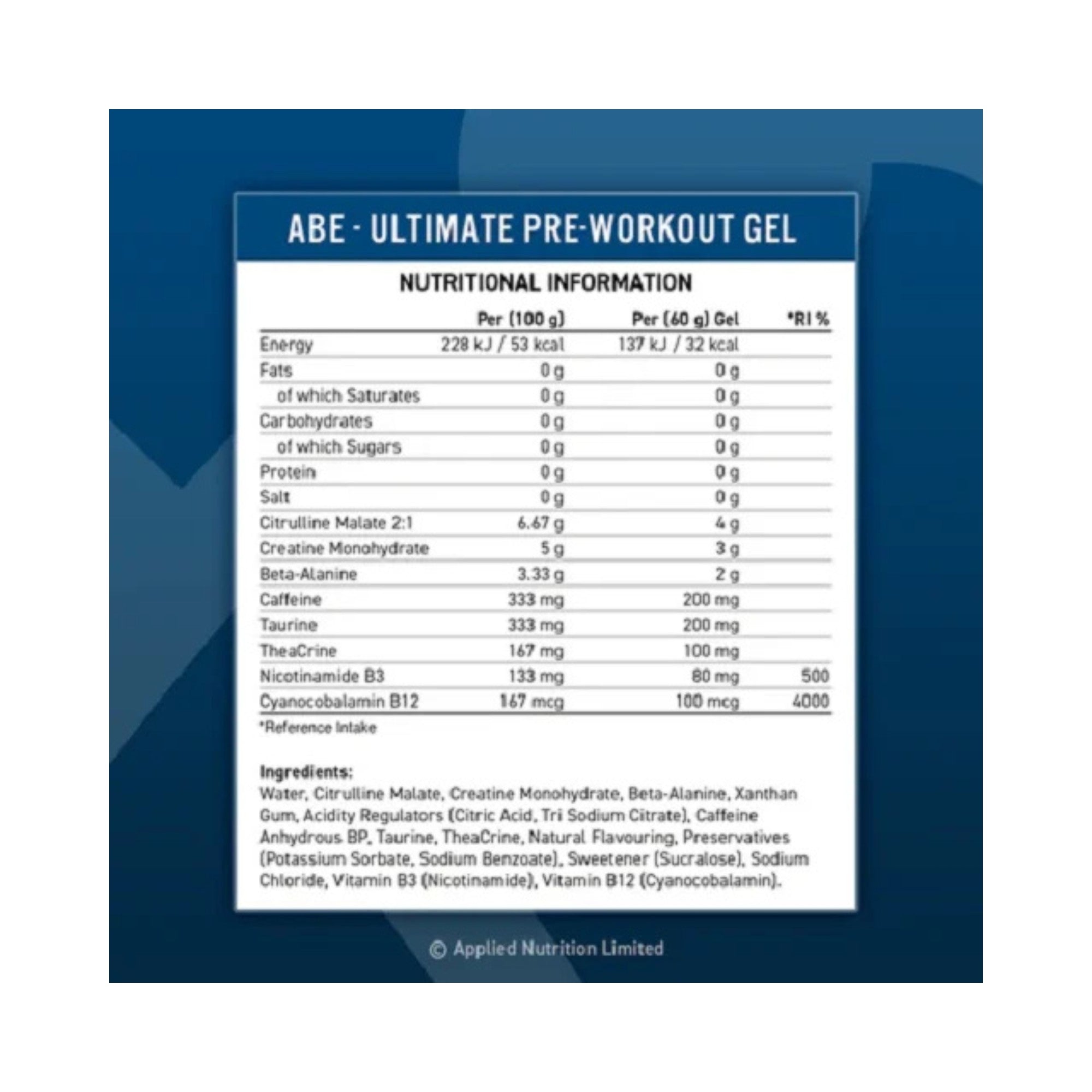 Applied Nutrition ABE Pre-Workout Gel 20x60ml