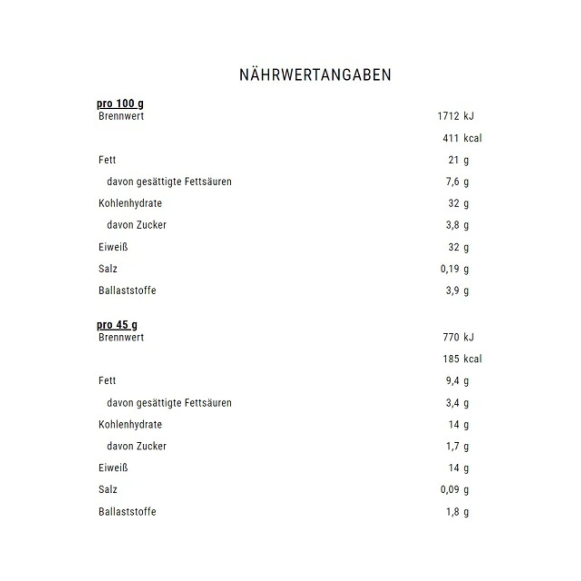 Weider Joe's Core Bar 12x45g