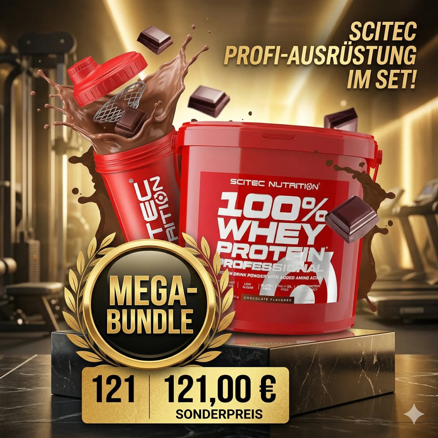Scitec 100% Whey Professional 5000g + Scitec Shaker 700ml