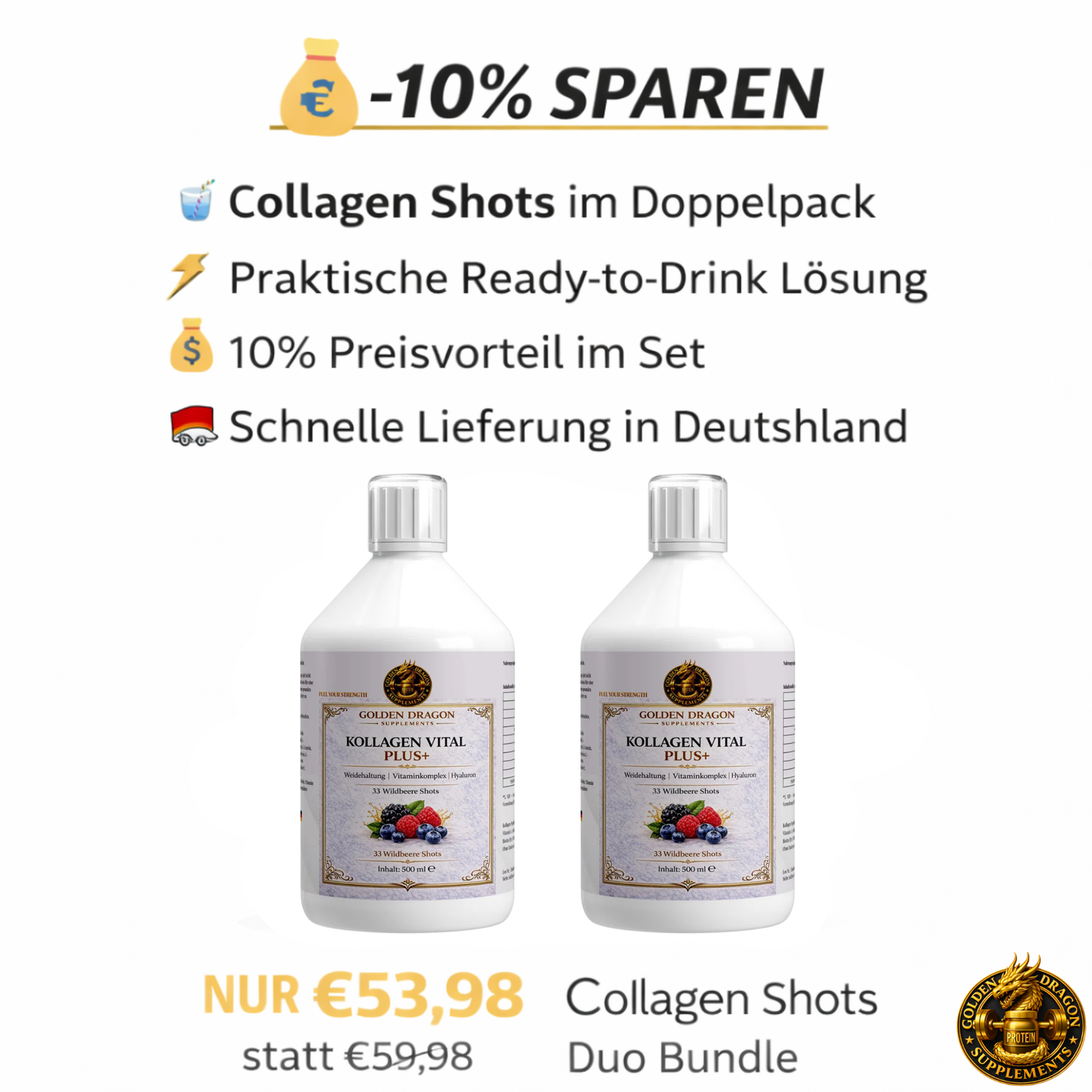 Golden Dragon Collagen Shots Duo Bundle