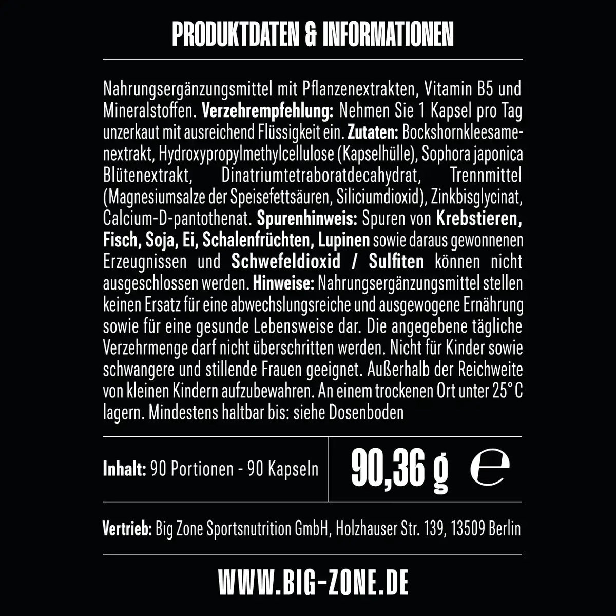 Big Zone Bor+ 90 Kapseln