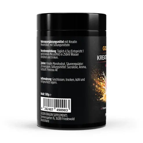 Golden Dragon Kreatin Monohydrat Raspberry- 500g