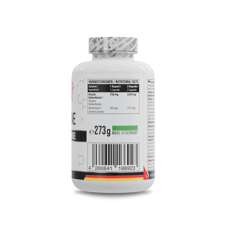 MST Creatine Hydrochloride 750 mg 300 Kapseln