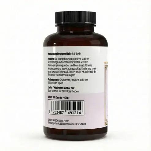 Golden Dragon L-Lysin - 100 Kapseln - 62g