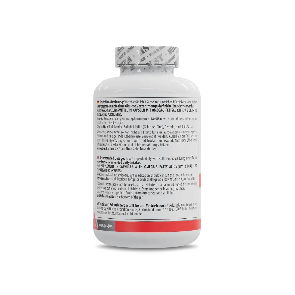 MST - Omega 3 TRIGLYCERIDE 75% - 180 Softgels