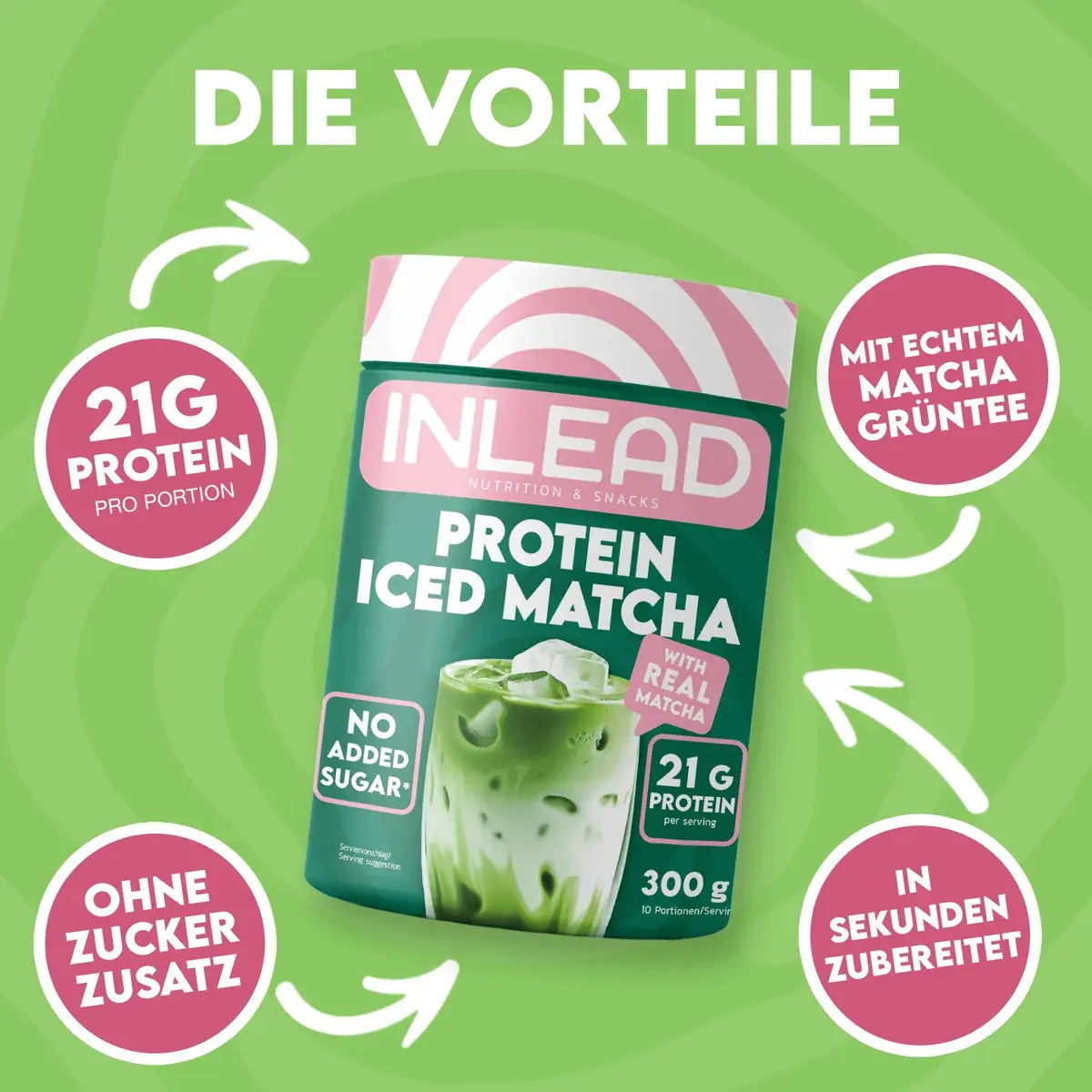 INLEAD Protein Iced Matcha 300 g