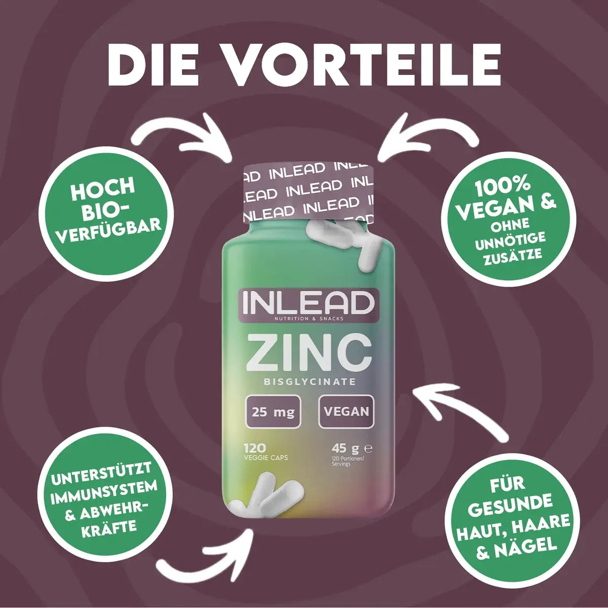 INLEAD Zink Bisglycinate 120 Kapseln