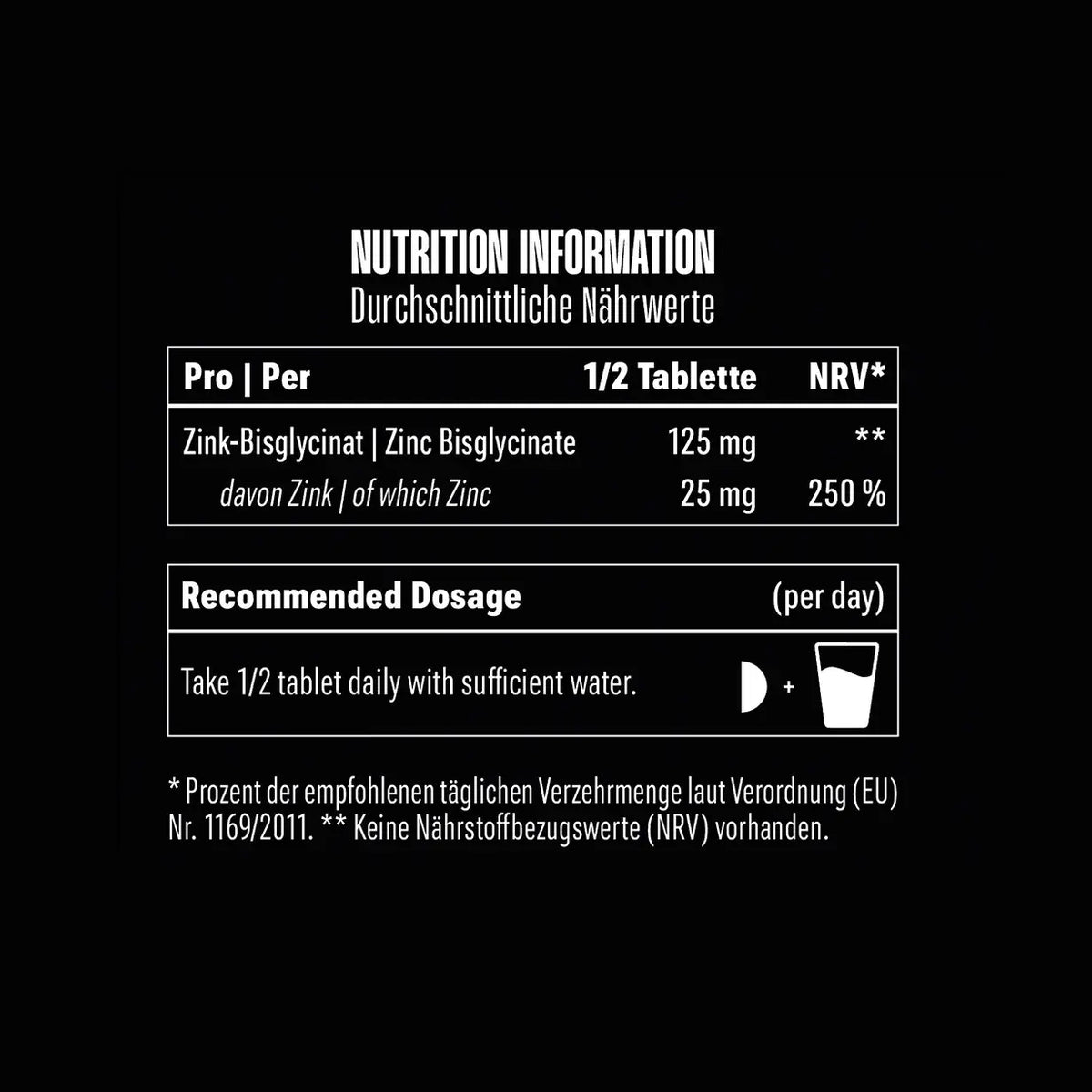 Big Zone Zink Bisglycinat 150 Tabletten